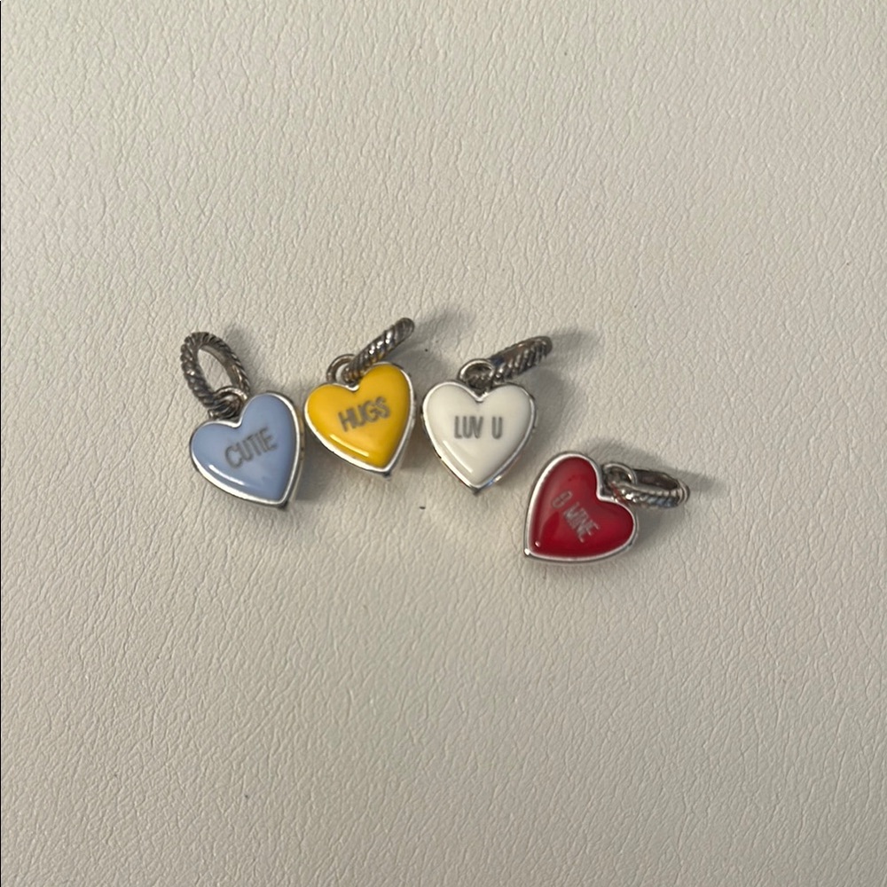 Brighton Heart Charms - Valentine candies Blue, Yellow, White, Red